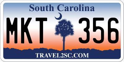 SC license plate MKT356