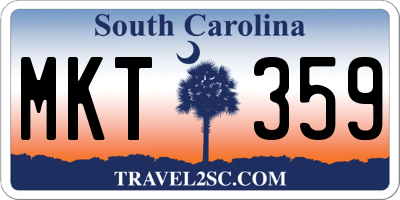 SC license plate MKT359