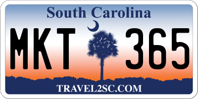 SC license plate MKT365