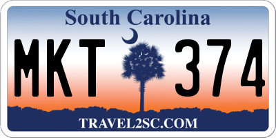 SC license plate MKT374