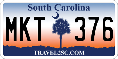 SC license plate MKT376