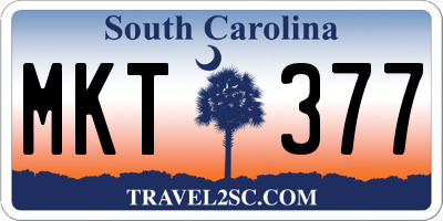SC license plate MKT377