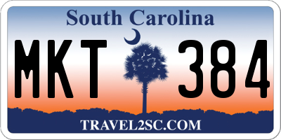 SC license plate MKT384