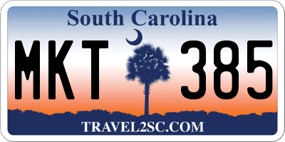 SC license plate MKT385