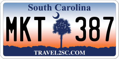 SC license plate MKT387