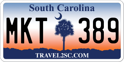 SC license plate MKT389