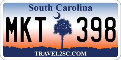 SC license plate MKT398