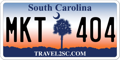 SC license plate MKT404