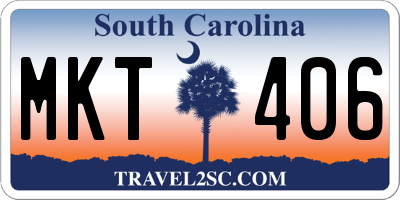 SC license plate MKT406