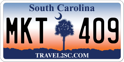 SC license plate MKT409