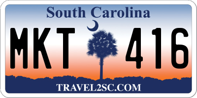 SC license plate MKT416
