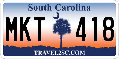 SC license plate MKT418