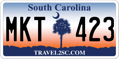 SC license plate MKT423