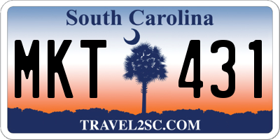 SC license plate MKT431