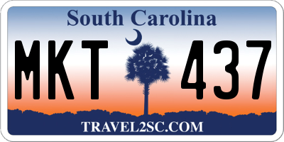 SC license plate MKT437