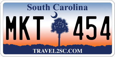 SC license plate MKT454