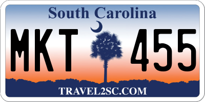 SC license plate MKT455