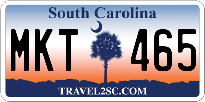 SC license plate MKT465