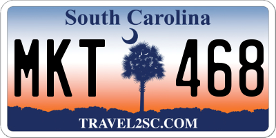 SC license plate MKT468