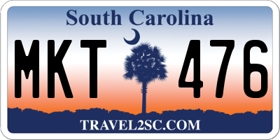 SC license plate MKT476