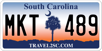 SC license plate MKT489