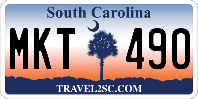 SC license plate MKT490
