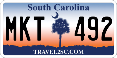 SC license plate MKT492
