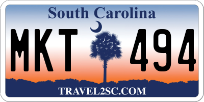 SC license plate MKT494