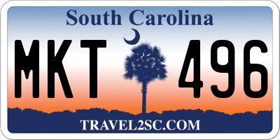 SC license plate MKT496