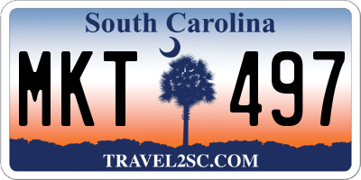 SC license plate MKT497