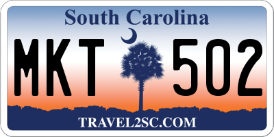 SC license plate MKT502