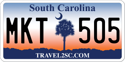 SC license plate MKT505
