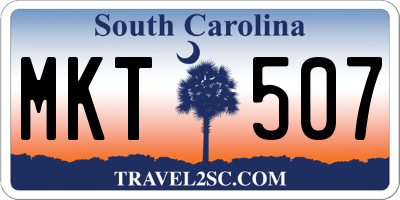 SC license plate MKT507