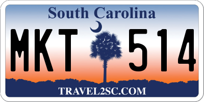 SC license plate MKT514