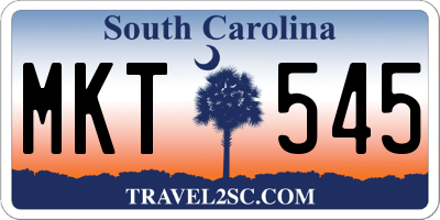 SC license plate MKT545