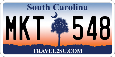 SC license plate MKT548