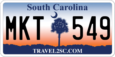 SC license plate MKT549