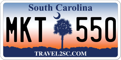 SC license plate MKT550