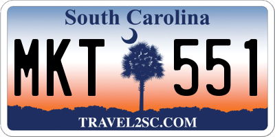 SC license plate MKT551