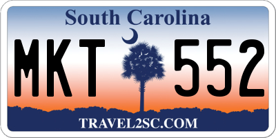 SC license plate MKT552