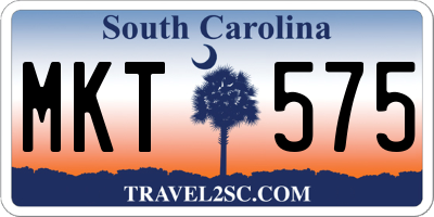 SC license plate MKT575