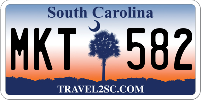 SC license plate MKT582