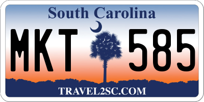 SC license plate MKT585