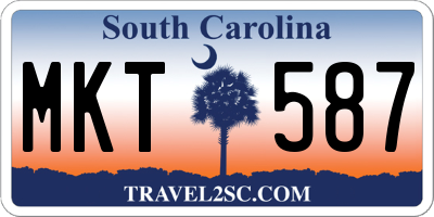 SC license plate MKT587