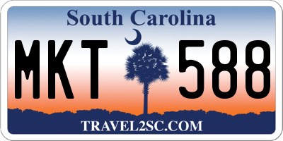 SC license plate MKT588