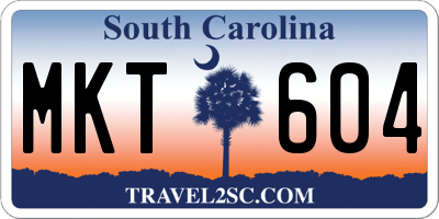 SC license plate MKT604