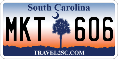 SC license plate MKT606