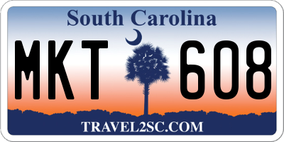 SC license plate MKT608