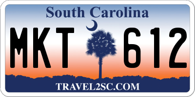 SC license plate MKT612