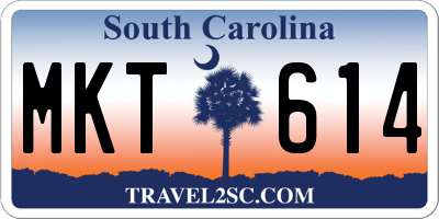 SC license plate MKT614